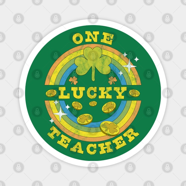 One Lucky Teacher St Patrick's Day Magnet by OrangeMonkeyArt
